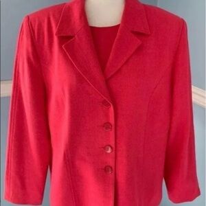 Vintage 2 piece blazer jacket set womans size 18 Henry Lee coat/top